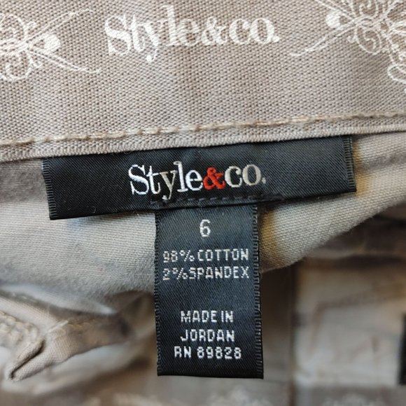 Style & Co. Women's Straight Leg Beige Denim Jeans 6 - Picture 2 of 3